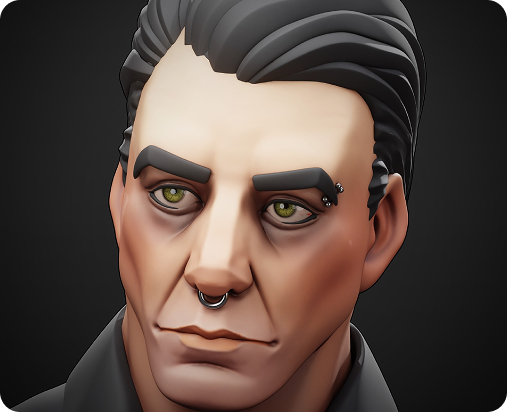 Contoh hasil 3D Sculpting